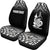 New Caledonia Custom Personalised Car Seat Covers - New Caledonia Coat Of Arms Polynesian Tattoo Fog Black - Polynesian Pride