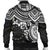 Cook Islands Polynesian Bomber Jacket (Men) - White Turtle - Polynesian Pride