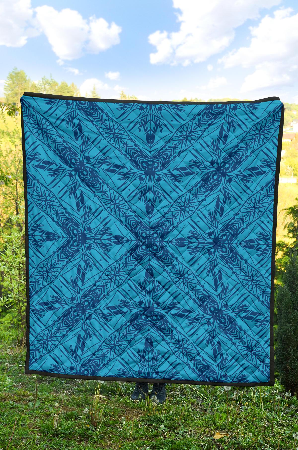 Polynesian Premium Quilt Blue - Polynesian Pride