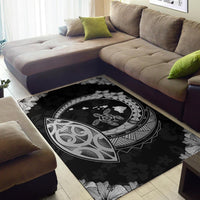 Hawaii Turtle Hibiscus Corner Map Polynesian Area Rug AH - Polynesian Pride