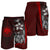 Federated States of Micronesia Men's Shorts Red - Turtle With Hook - Polynesian Pride