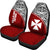 Wallis And Futuna Car Seat Covers - Wallis And Futuna Coat Of Arms Polynesian Tattoo Red Curve - Polynesian Pride