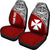 Wallis and Futuna Custom Personalised Car Seat Covers - Wallis and Futuna Coat Of Arms Polynesian Red Curve - Polynesian Pride