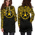 Austral Islands Women Hoodie Dress - Austral Islands Coat Of Arms Polynesian Gold Black - Polynesian Pride