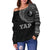 Yap in My Heart Tattoo Style Off Shoulder Sweater Gray A7 - Polynesian Pride