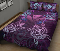 Hawaii Turtle Kanaka Maoli Quilt Bed Set - Tea Style - AH - Polynesian Pride