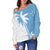 Federated States of Micronesia Coconut Tree Off Shoulder Sweater K4 - Polynesian Pride