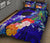 CNMI Custom Personalised Quilt Bed Set - Humpback Whale with Tropical Flowers (Blue) - Polynesian Pride