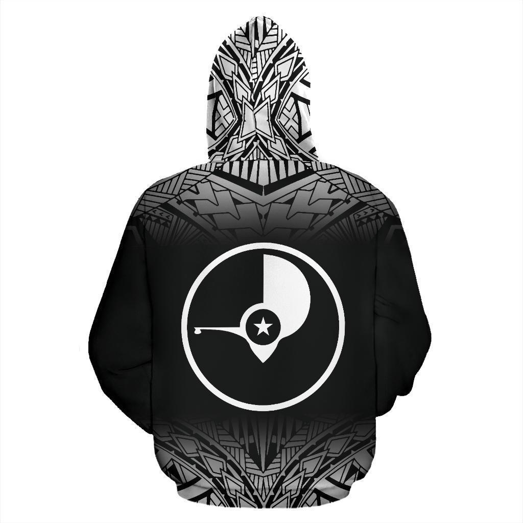 Yap All Over Zip up Hoodie Black Fog Style - Polynesian Pride