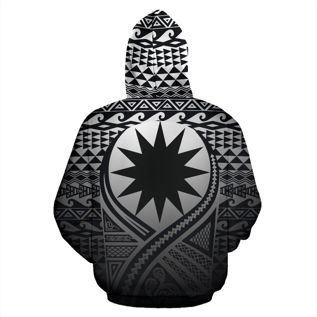 Nauru All Over Hoodie Lift up Black - Polynesian Pride