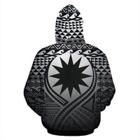 Nauru All Over Hoodie Lift up Black - Polynesian Pride