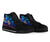 Nauru Custom Personalised High Top Shoes Blue - Vintage Tribal Mountain - Polynesian Pride