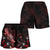 Chuuk Polynesian Women's Shorts - Turtle With Blooming Hibiscus Red - Polynesian Pride