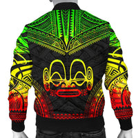 Marquesas Islands Polynesian Chief Men's Bomber Jacket - Reggae Version - Polynesian Pride