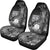 Fiji Car Seat Covers - Humpback Whale with Tropical Flowers (White) - Polynesian Pride