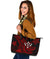 Kosrae Large Leather Tote Bag - Red Turtle - Polynesian Pride