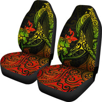 Hawaii Polynesian Car Seat Covers - Hibiscus Humpback Whale Reggae - Polynesian Pride
