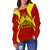 Mauna Kea Women's Off Shoulder Sweater 02 - Polynesian Pride