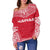 Hawaii Flag Polynesian Chief Women's Off Shoulder Sweater - Polynesian Pride