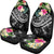 Kosrae Polynesian Car Seat Covers - Summer Plumeria (Black) - Polynesian Pride