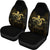 Hawaii Turtle Kanaka Golden Car Set Cover Universal Fit Black - Polynesian Pride