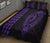 Hawaii Kakau Makau Fish Hook Polynesian Quilt Bed Set - Purple - Polynesian Pride