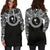 Chuuk Women Hoodie Dress - Chuuk Coat Of Arms Polynesian Black Color - Polynesian Pride