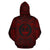 Guam ll Over Hoodie Guam Coat of rms Polynesian Red Black - Polynesian Pride