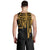 American Samoa Men's Tank Top - Seal With Polynesian Pattern Heartbeat Style (Gold) - Polynesian Pride