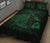 Hawaii Manta Ray Map Polynesian Green Quilt Bed Set - Polynesian Pride