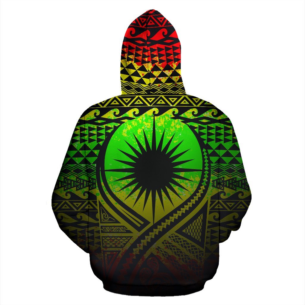 Marshall Islands All Over Hoodie Lift up Reggae - Polynesian Pride