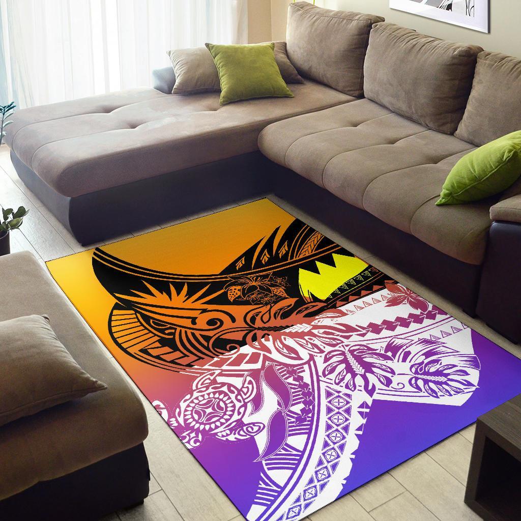 Palau Area Rug - Tribal Jungle Pattern - Polynesian Pride