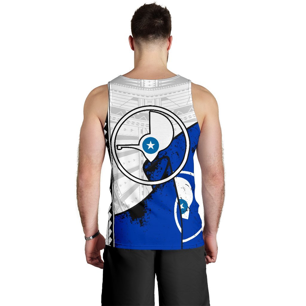 Yap Special Grunge Flag White Men's Tank Top A0 - Polynesian Pride