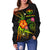 Polynesian Hawaii Personalised Off Shoulder Sweater - Legend of Kanaka Maoli (Reggae) - Polynesian Pride