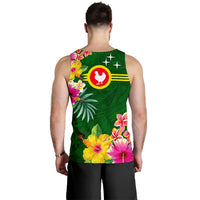 American Samoa Men's Tank Top - Manu'atele Hibiscus Flag - Polynesian Pride