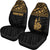 New Caledonia Custom Personalised Car Seat Covers - New Caledonia Gold Coat Of Arms Polynesian Tattoo - Polynesian Pride