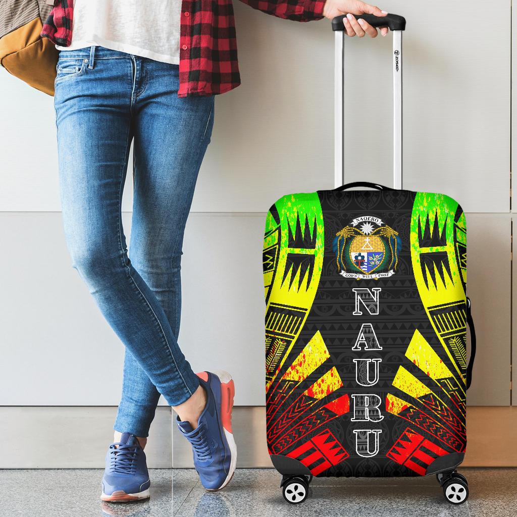 Nauru Luggage Cover - Polynesian Tattoo Reggae - Polynesian Pride