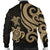 Tonga Polynesian Men Bomber Jacket - Gold Tentacle Turtle - Polynesian Pride