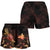 Papua New Guinea Polynesian Women's Shorts - Turtle With Blooming Hibiscus Gold - Polynesian Pride