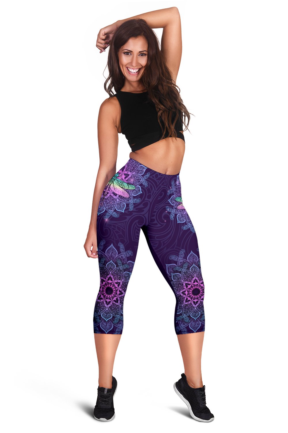 Maori Mandala Dragonfly Women Capris - Polynesian Pride