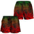 Polynesian Women's Shorts - Red Hibiscus Patterns - Polynesian Pride