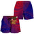 American Samoa Polynesian Women's Shorts - Bald Eagle (Blue - Red) - Polynesian Pride