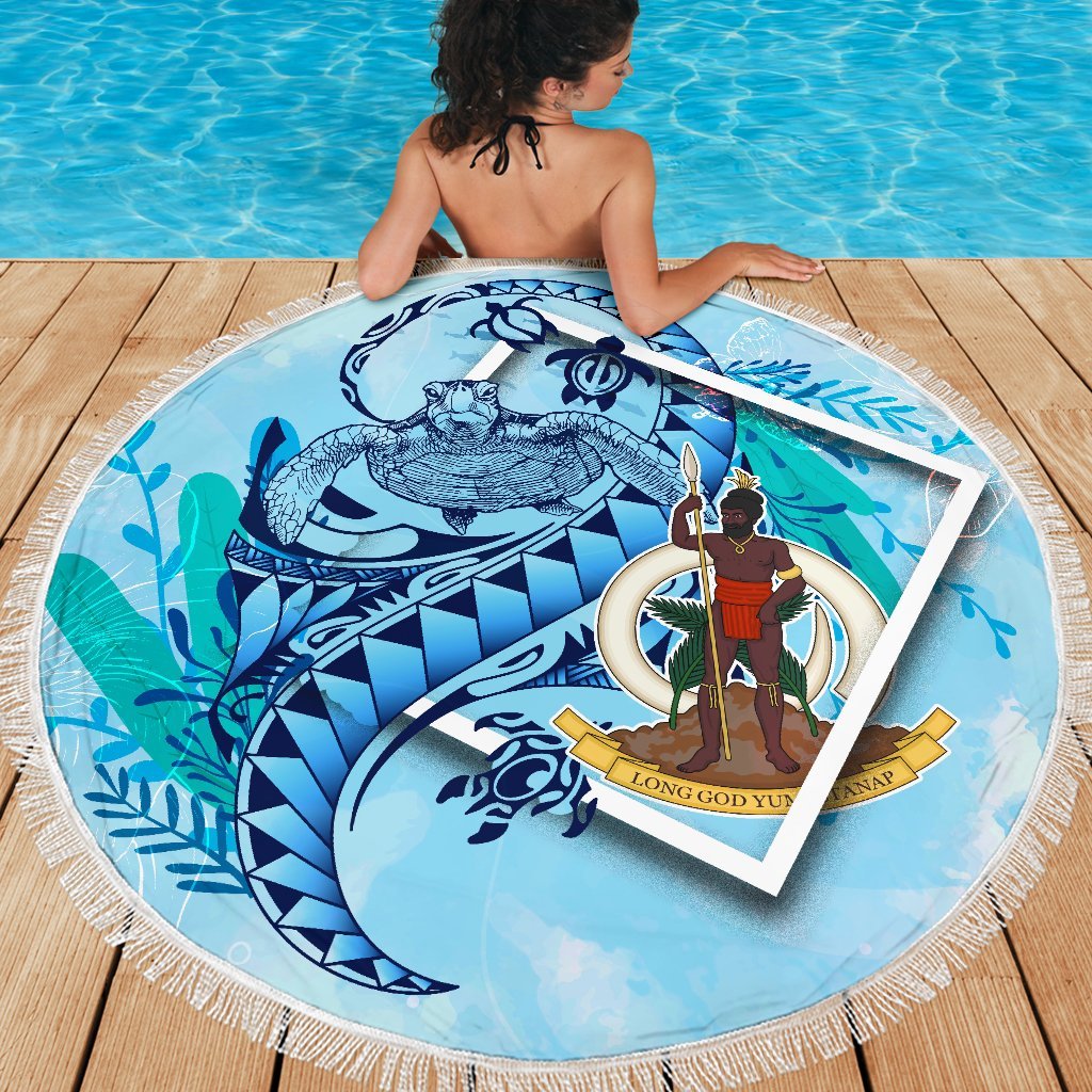 Vanuatu Beach Blanket - Turtle Under The Sea Style - Polynesian Pride