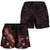 New Caledonia Polynesian Women's Shorts - Turtle With Blooming Hibiscus Red - Polynesian Pride