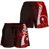 Chuuk Micronesia Women's Shorts - Coat Of Arm With Hibiscus - Polynesian Pride