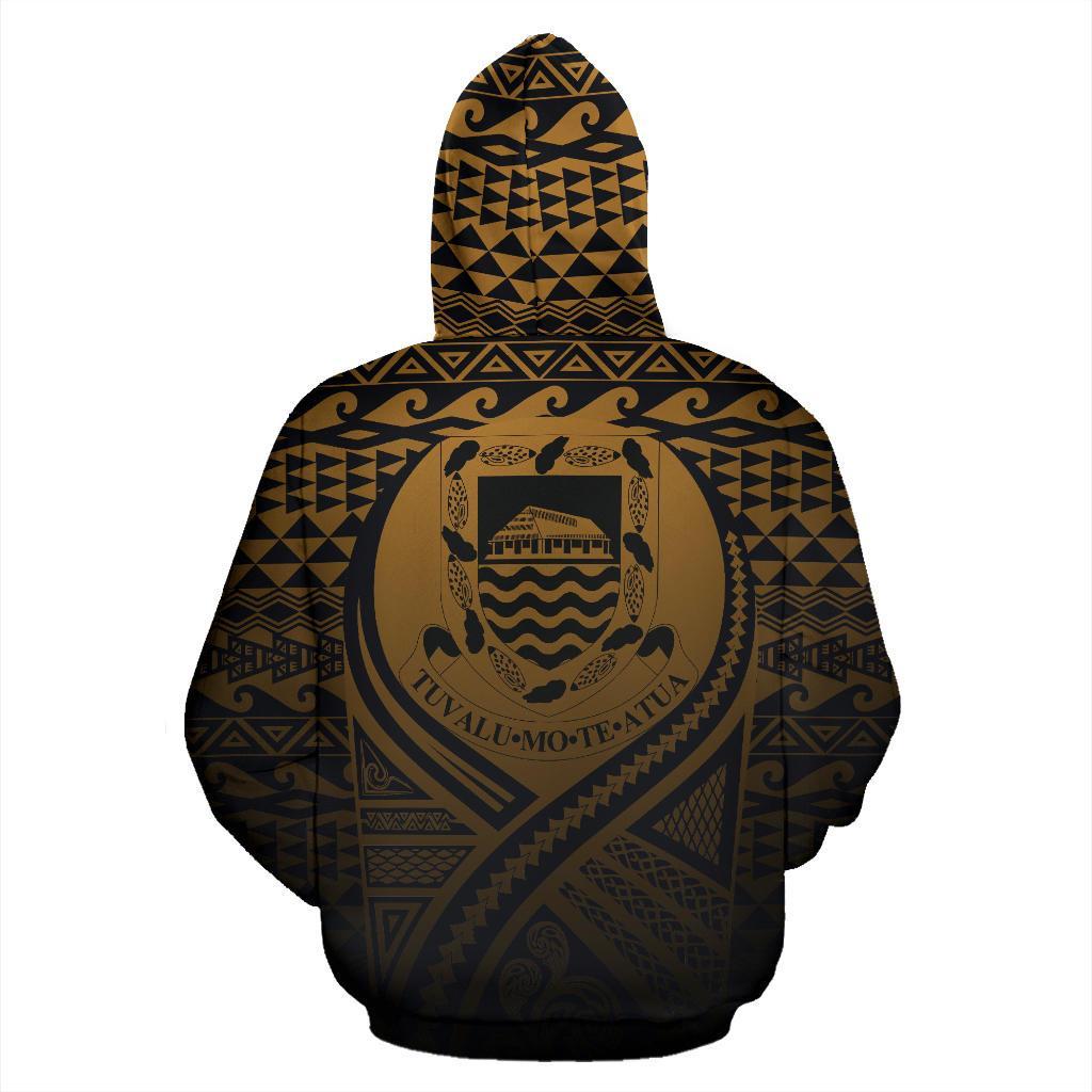 Tuvalu All Over Hoodie Lift up Gold - Polynesian Pride