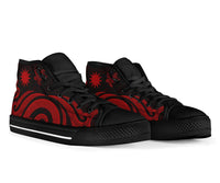 Nauru High Top Canvas Shoes - Red Tentacle Turtle - Polynesian Pride