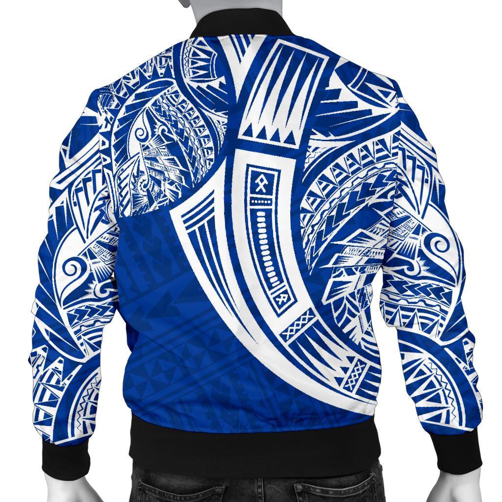 Guam Polynesian Men's Bomber Jacket - Tribal Tattoo - Polynesian Pride