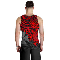 Wallis and Futuna Polynesian Men's Tank Top - Red Turtle - Polynesian Pride