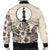 New Caledonia Men's Bomber Jacket - The Beige Hibiscus - Polynesian Pride